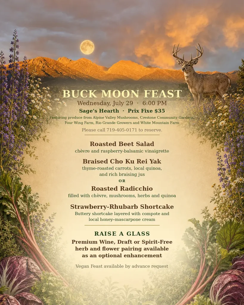 Buck Moon Feast Menu